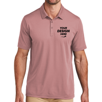 Travis Mathew Bayfront Solid Polo, Roan Rouge, Front view, Mockup