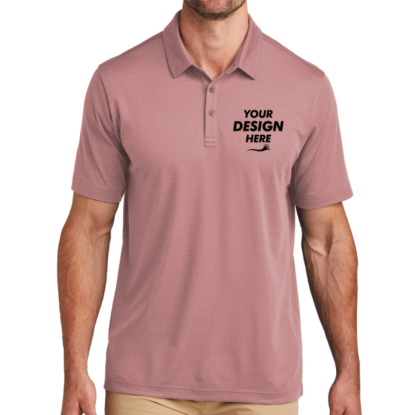 Travis Mathew Bayfront Solid Polo, Roan Rouge, Front view, Mockup