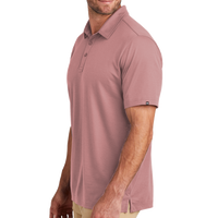 Travis Mathew Bayfront Solid Polo, Roan Rouge, Left Sleeve view