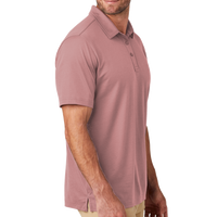 Travis Mathew Bayfront Solid Polo, Roan Rouge, Right Sleeve view