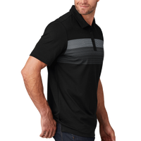 Travis Mathew Coastal Chest Stripe Polo, Black, Right Sleeve view