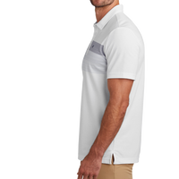 Travis Mathew Coastal Chest Stripe Polo, White, Left Sleeve view