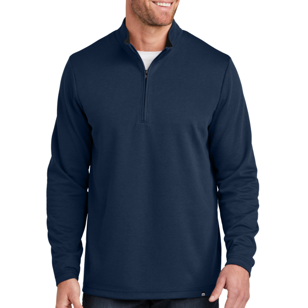 Travis Mathew Coveside 1/4 Zip, Blue Nights, Front view