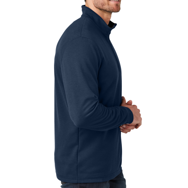 Travis Mathew Coveside 1/4 Zip, Blue Nights, Right Sleeve view