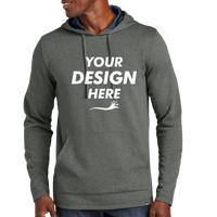 Travis Mathew Coveside Hoodie, Dark Grey Heather, Front view, Mockup