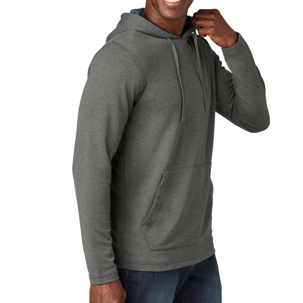 Travis Mathew Coveside Hoodie, Dark Grey Heather, Right Sleeve view