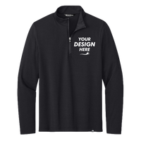 Travis Mathew Crestview 1/4 Zip, Black, Front view, Mockup