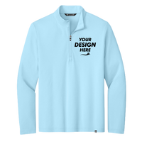 Travis Mathew Crestview 1/4 Zip, Dream Blue, Front view, Mockup