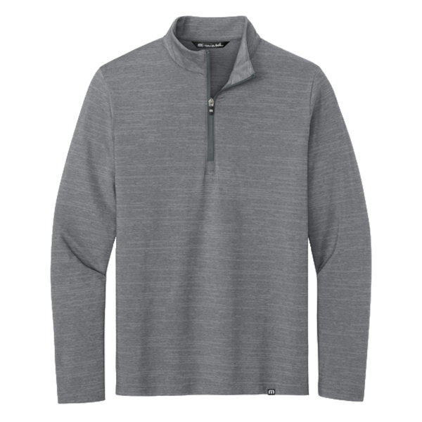 Travis Mathew Crestview 1/4 Zip, Grey Heather, Front view