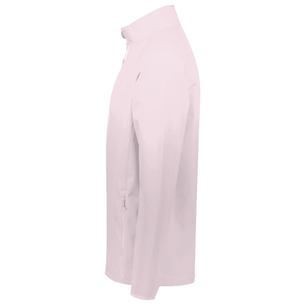 Travis Mathew Crestview 1/4 Zip, Stone Pink, Left Sleeve view