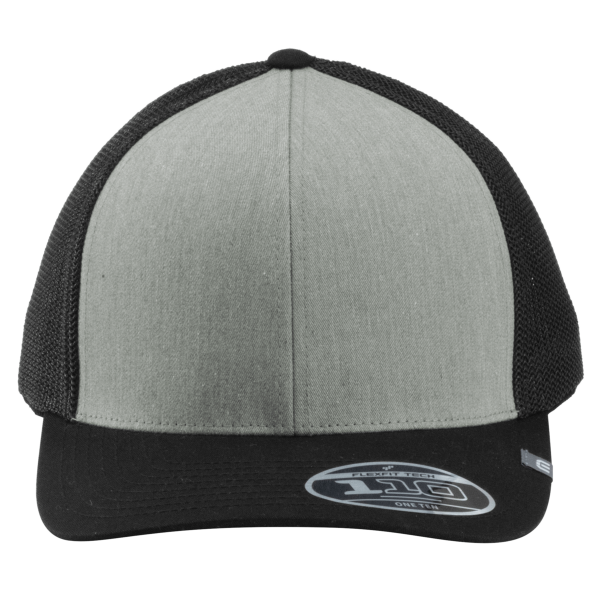 Travis Mathew Cruz Colorblock Trucker Cap, Heather Grey / Black, Front view