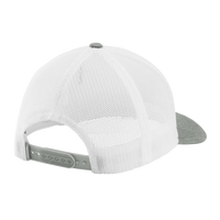 Travis Mathew Cruz Colorblock Trucker Cap, White / Heather Grey, Back view