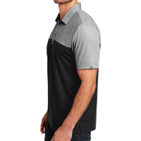 Travis Mathew Oceanside Blocked Polo, Black Heather / Black, Left Sleeve view