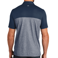 Travis Mathew Oceanside Blocked Polo, Blue Nights / Blue Nights Heather, Back view