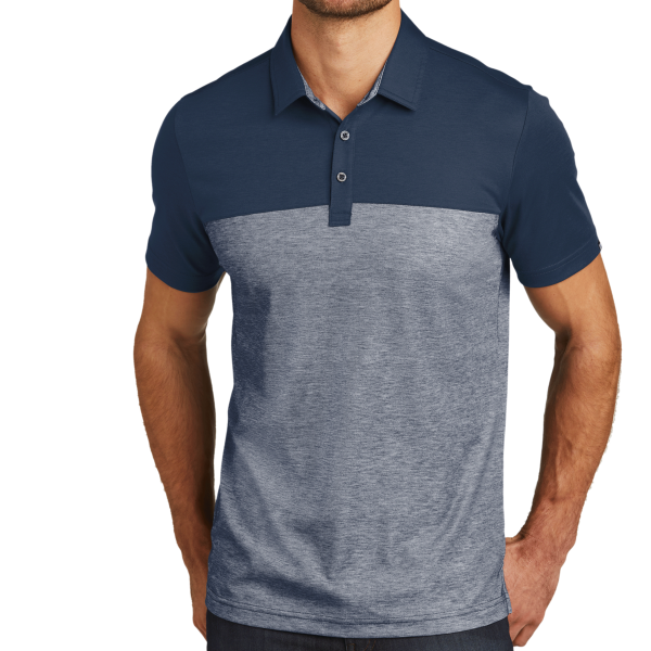 Travis Mathew Oceanside Blocked Polo, Blue Nights / Blue Nights Heather, Front view