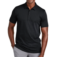 Travis Mathew Oceanside Geo Polo, Black / Aegean Blue, Front view