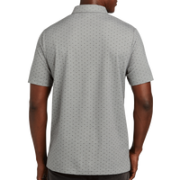 Travis Mathew Oceanside Geo Polo, Quiet Shade Grey Heather / Dark Grey, Back view