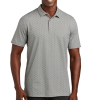 Travis Mathew Oceanside Geo Polo, Quiet Shade Grey Heather / Dark Grey, Front view