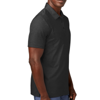 Travis Mathew Oceanside Heather Pocket Polo, Black Heather, Right Sleeve view