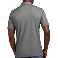 Travis Mathew Oceanside Heather Pocket Polo, Quiet Shade Grey Heather, Back view