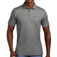 Travis Mathew Oceanside Heather Pocket Polo, Quiet Shade Grey Heather, Front view