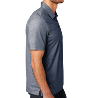Travis Mathew Oceanside Heather Polo, Blue Nights Heather / Blue Nights Heather, Right Sleeve view