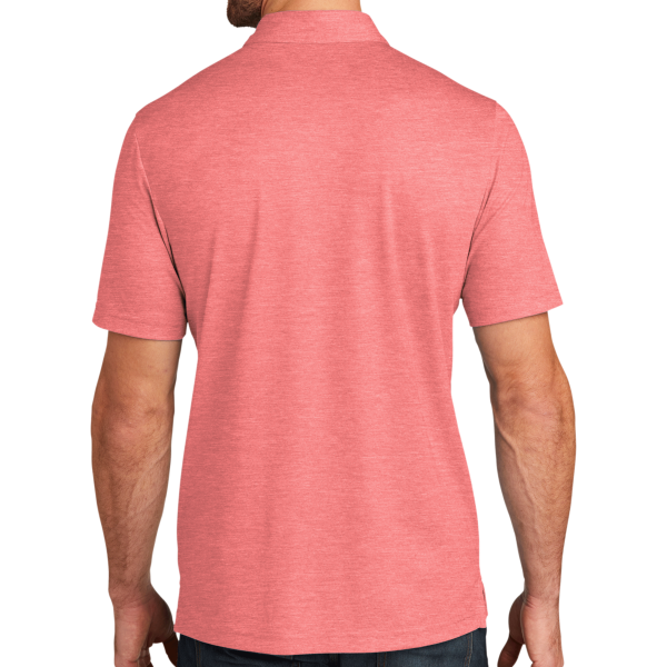 Travis Mathew Oceanside Heather Polo, Cardinal Heather / Cardinal Heather, Back view