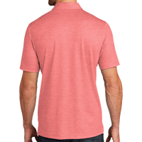 Travis Mathew Oceanside Heather Polo, Cardinal Heather / Cardinal Heather, Back view
