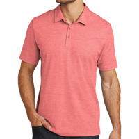 Travis Mathew Oceanside Heather Polo, Cardinal Heather / Cardinal Heather, Front view