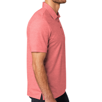 Travis Mathew Oceanside Heather Polo, Cardinal Heather / Cardinal Heather, Right Sleeve view