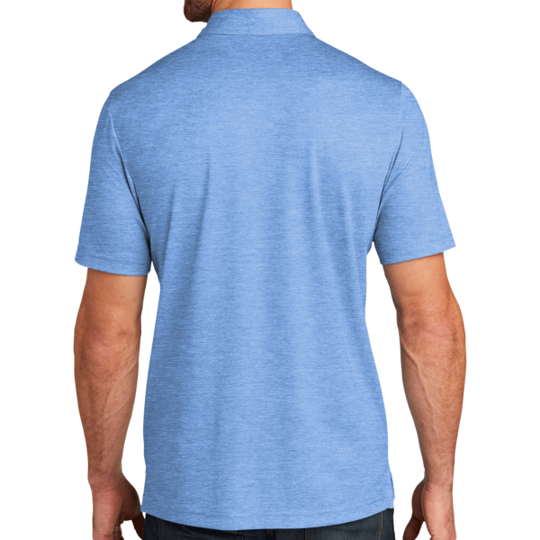 Travis Mathew Oceanside Heather Polo, Classic Blue Heather / Classic Blue Heather, Back view