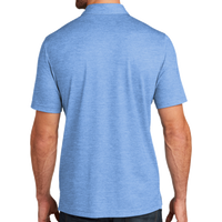Travis Mathew Oceanside Heather Polo, Classic Blue Heather / Classic Blue Heather, Back view