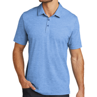 Travis Mathew Oceanside Heather Polo, Classic Blue Heather / Classic Blue Heather, Front view