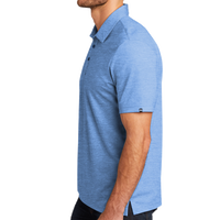 Travis Mathew Oceanside Heather Polo, Classic Blue Heather / Classic Blue Heather, Left Sleeve view