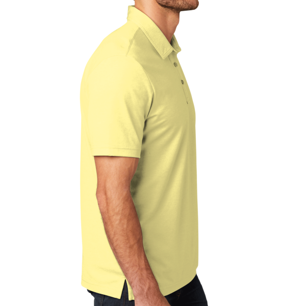 Travis Mathew Oceanside Heather Polo, Pale Banana Heather / Pale Banana Heather, Right Sleeve view
