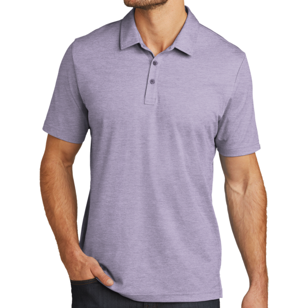 Travis Mathew Oceanside Heather Polo, Purple Sage Heather / Purple Sage Heather, Front view