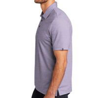 Travis Mathew Oceanside Heather Polo, Purple Sage Heather / Purple Sage Heather, Left Sleeve view