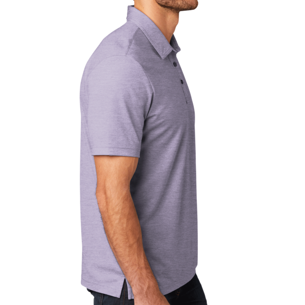 Travis Mathew Oceanside Heather Polo, Purple Sage Heather / Purple Sage Heather, Right Sleeve view