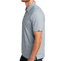 Travis Mathew Oceanside Heather Polo, Quiet Shade Grey Heather / Quiet Shade Grey Heather, Left Sleeve view