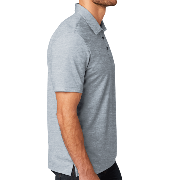Travis Mathew Oceanside Heather Polo, Quiet Shade Grey Heather / Quiet Shade Grey Heather, Right Sleeve view