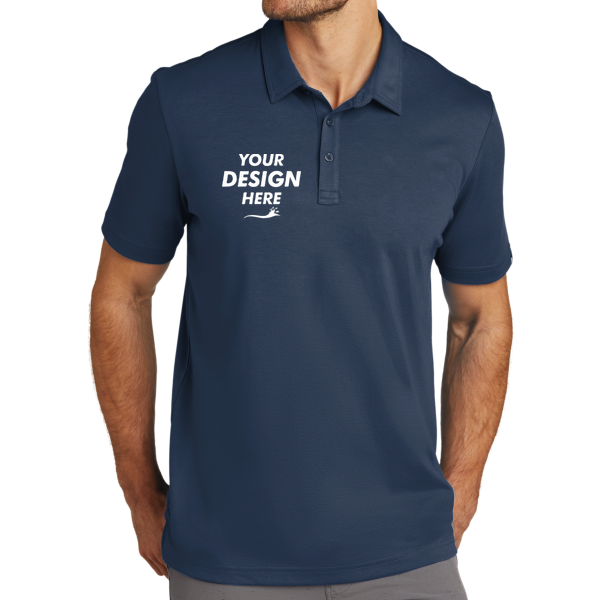 Travis Mathew Oceanside Solid Polo, Blue Nights, Front view, Mockup