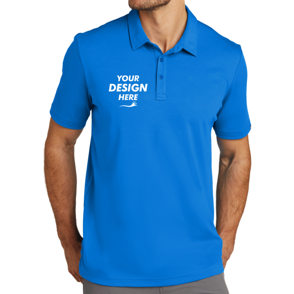 Travis Mathew Oceanside Solid Polo, Classic Blue, Front view, Mockup