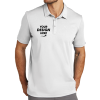Travis Mathew Oceanside Solid Polo, White, Front view, Mockup