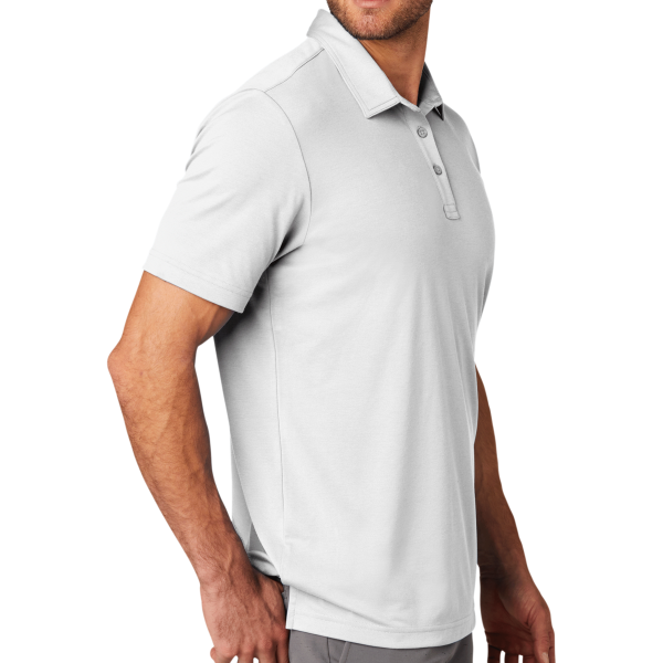 Travis Mathew Oceanside Solid Polo, White, Right Sleeve view