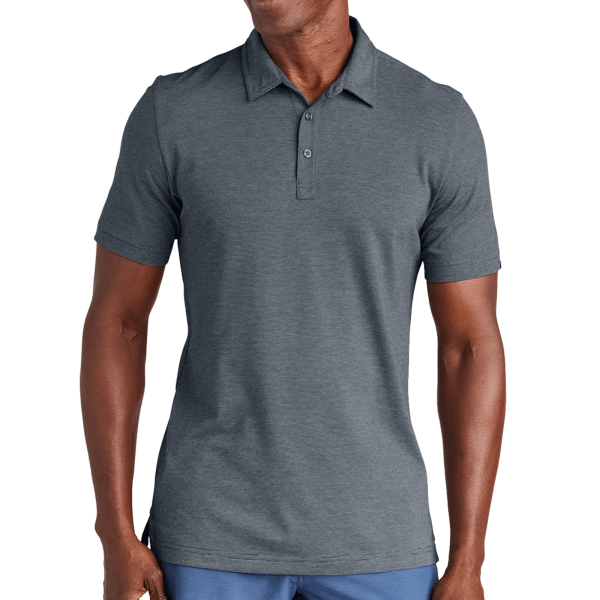Travis Mathew Sunnyvale Polo, Blue Nights Heather, Front view