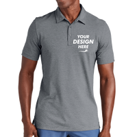 Travis Mathew Sunnyvale Polo, Dark Grey Heather, Front view, Mockup