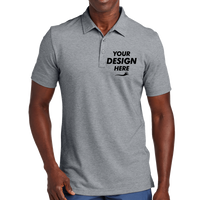 Travis Mathew Sunnyvale Polo, Light Grey Heather, Front view, Mockup