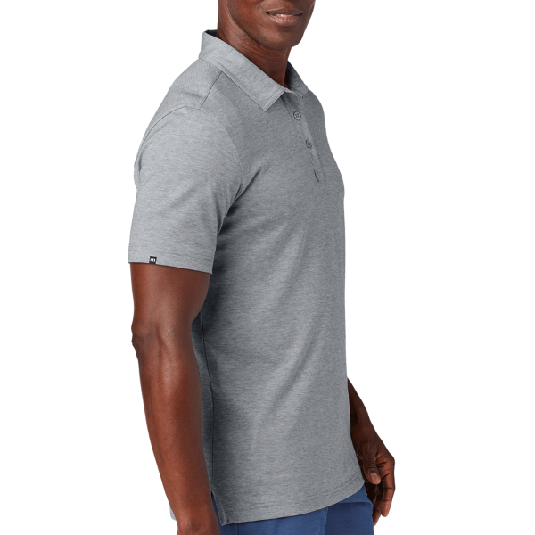 Travis Mathew Sunnyvale Polo, Light Grey Heather, Right Sleeve view