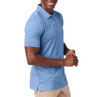 Travis Mathew Sunnyvale Polo, Strong Blue Heather, Right Sleeve view
