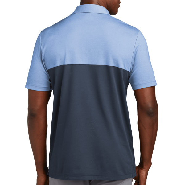 Travis Mathew Sunset Blocked Polo, Riviera Heather / Blue Nights, Back view